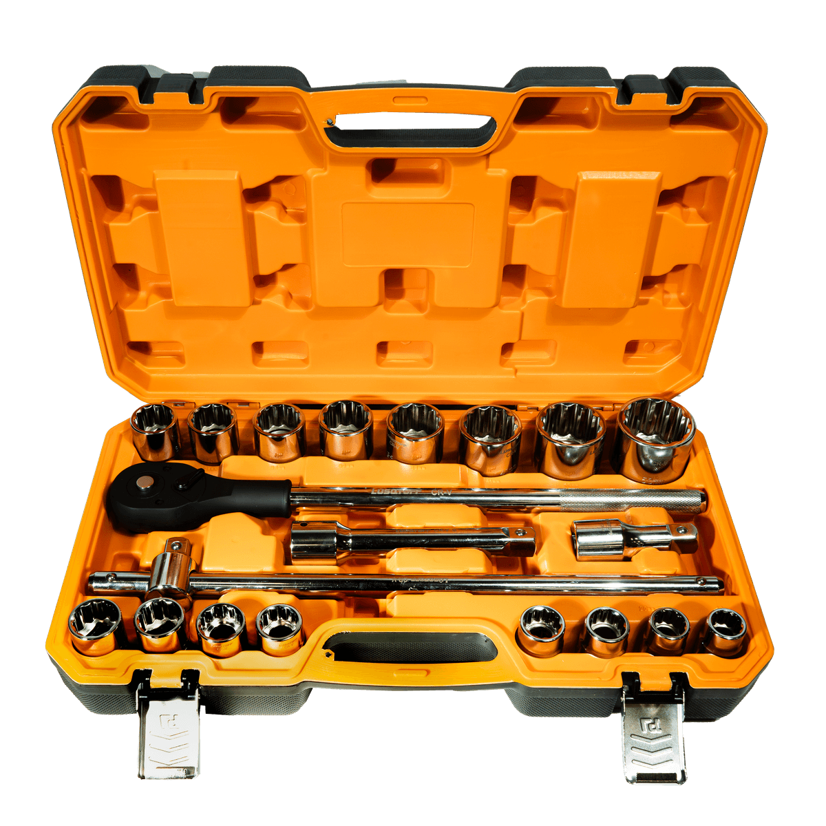 Set Tubos Bocallaves Herramientas Estriadas 3/4" 19-50mm Maletín 21 Piezas L5740 - Lusqtoff