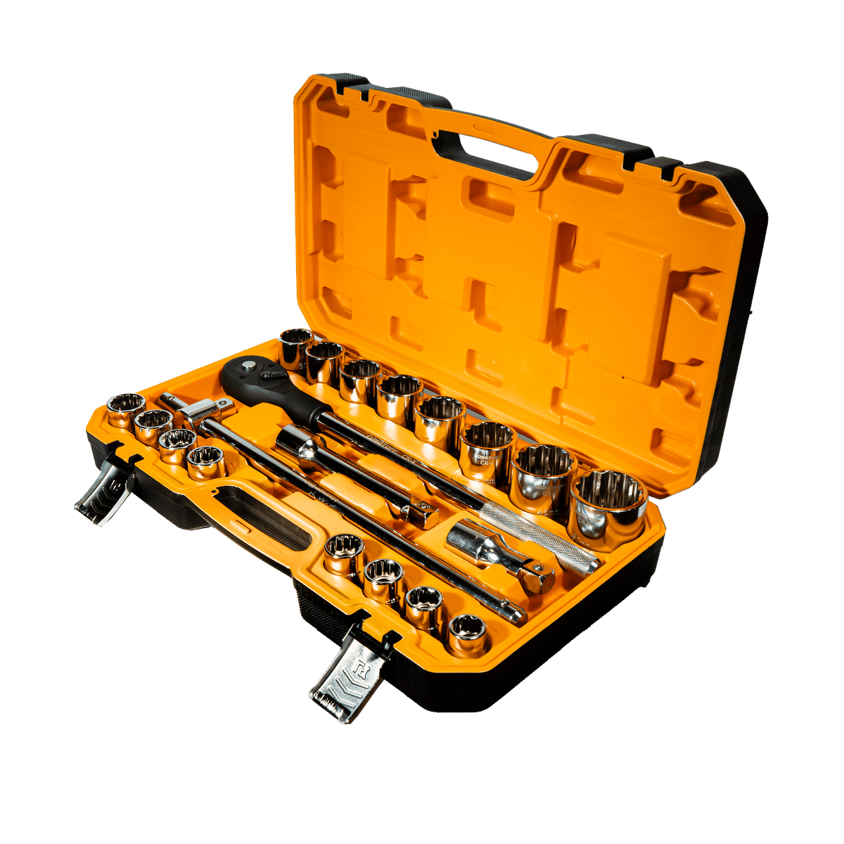 Set Tubos Bocallaves Herramientas Estriadas 3/4" 19-50mm Maletín 21 Piezas L5740 - Lusqtoff