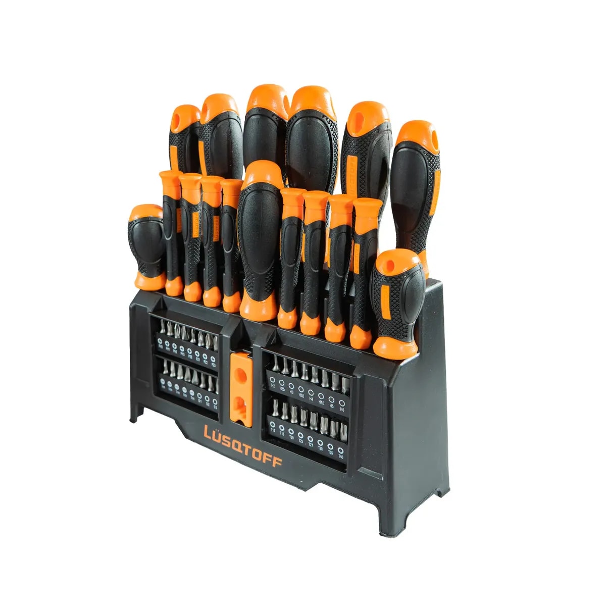 Set Destornilladores Precisión + Puntas 1/4" + Bocallaves + Base Exhibidora 50 Piezas L6027 - Lusqtoff