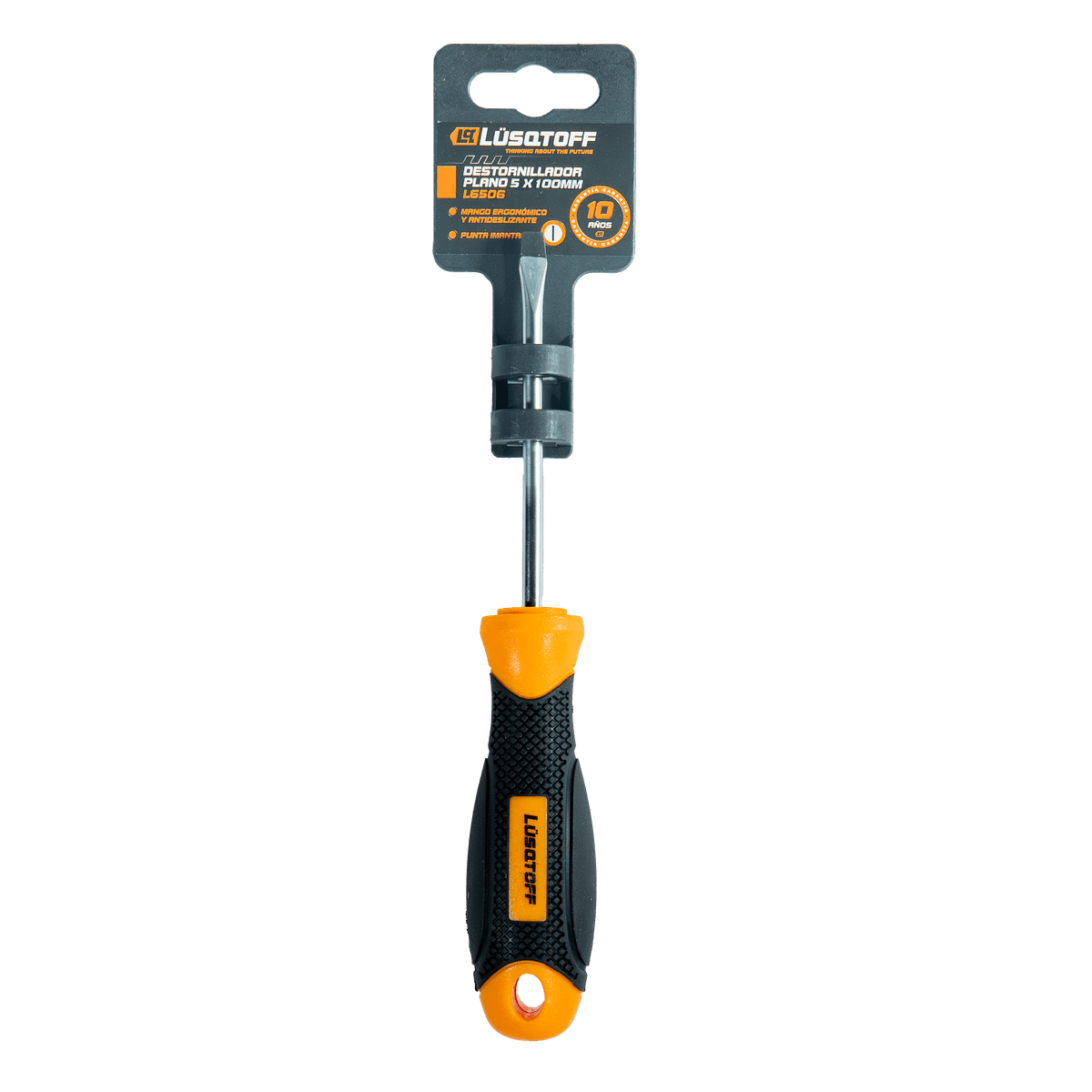 Destornillador Plano Imantado 5x100mm L6506 - Lusqtoff