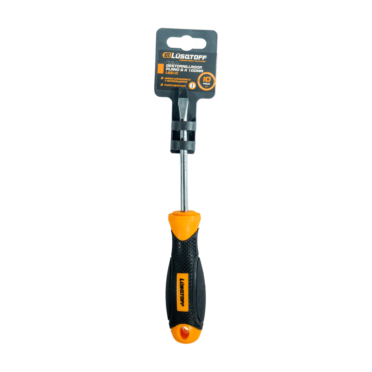 Destornillador Plano Imantado 6x100mm L6510 - Lusqtoff