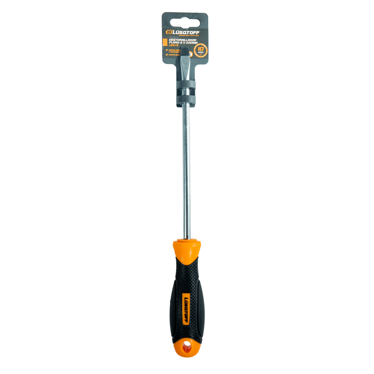 Destornillador Plano Imantado 8x200mm L6518 - Lusqtoff