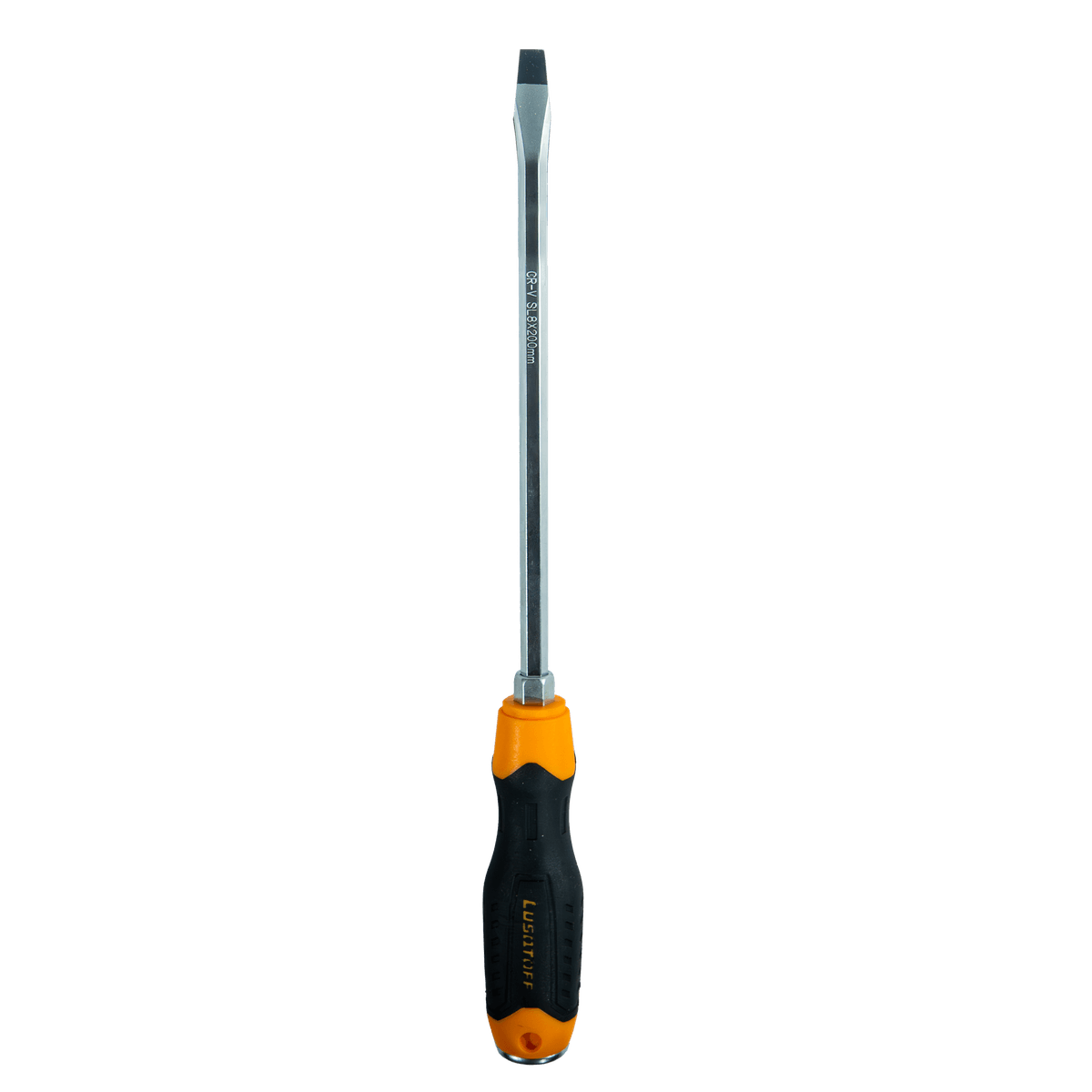 Destornillador Plano Pasante Imantado 8x200mm Cuerpo Hexagonal L6542 - Lusqtoff
