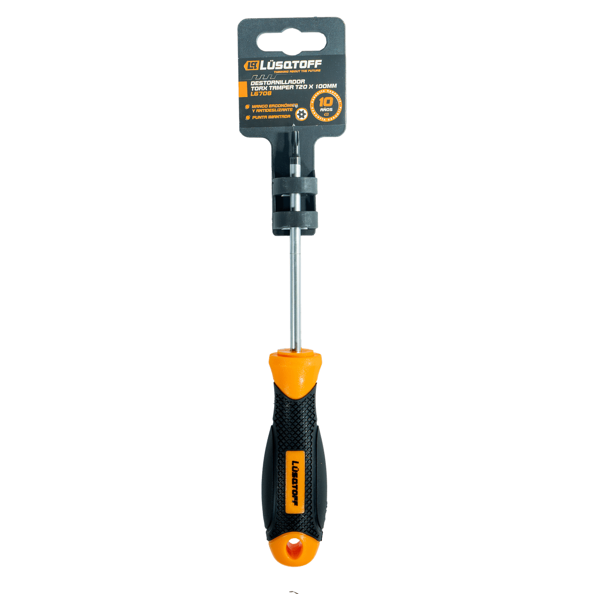 Destornillador Torx Tamper T20 100mm Imantado Cromo Vanadio L6708 - Lusqtoff