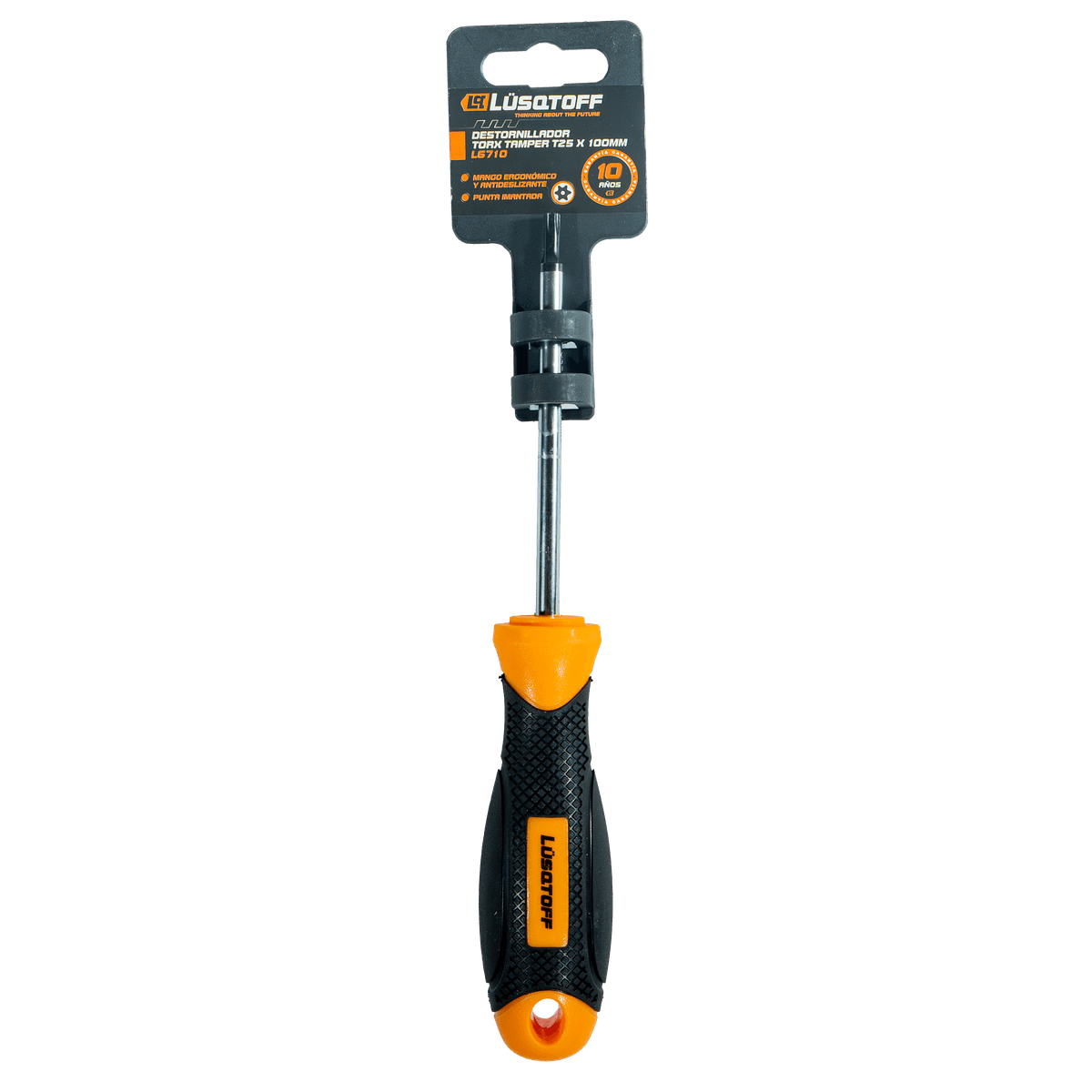 Destornillador Torx Tamper T25 100mm Imantado Cromo Vanadio L6710 - Lusqtoff