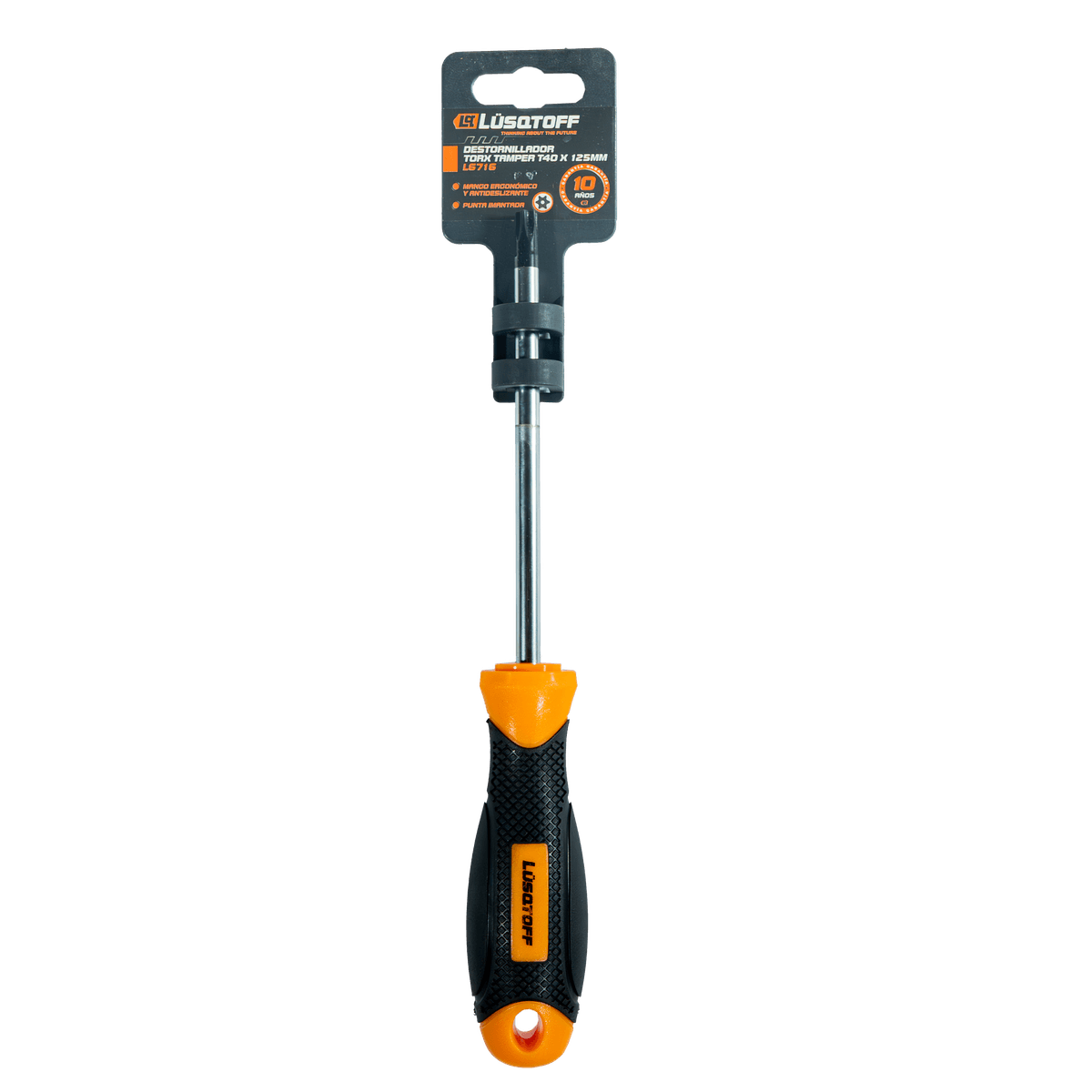 Destornillador Torx Tamper T40 125mm Imantado Cromo Vanadio L6716 - Lusqtoff