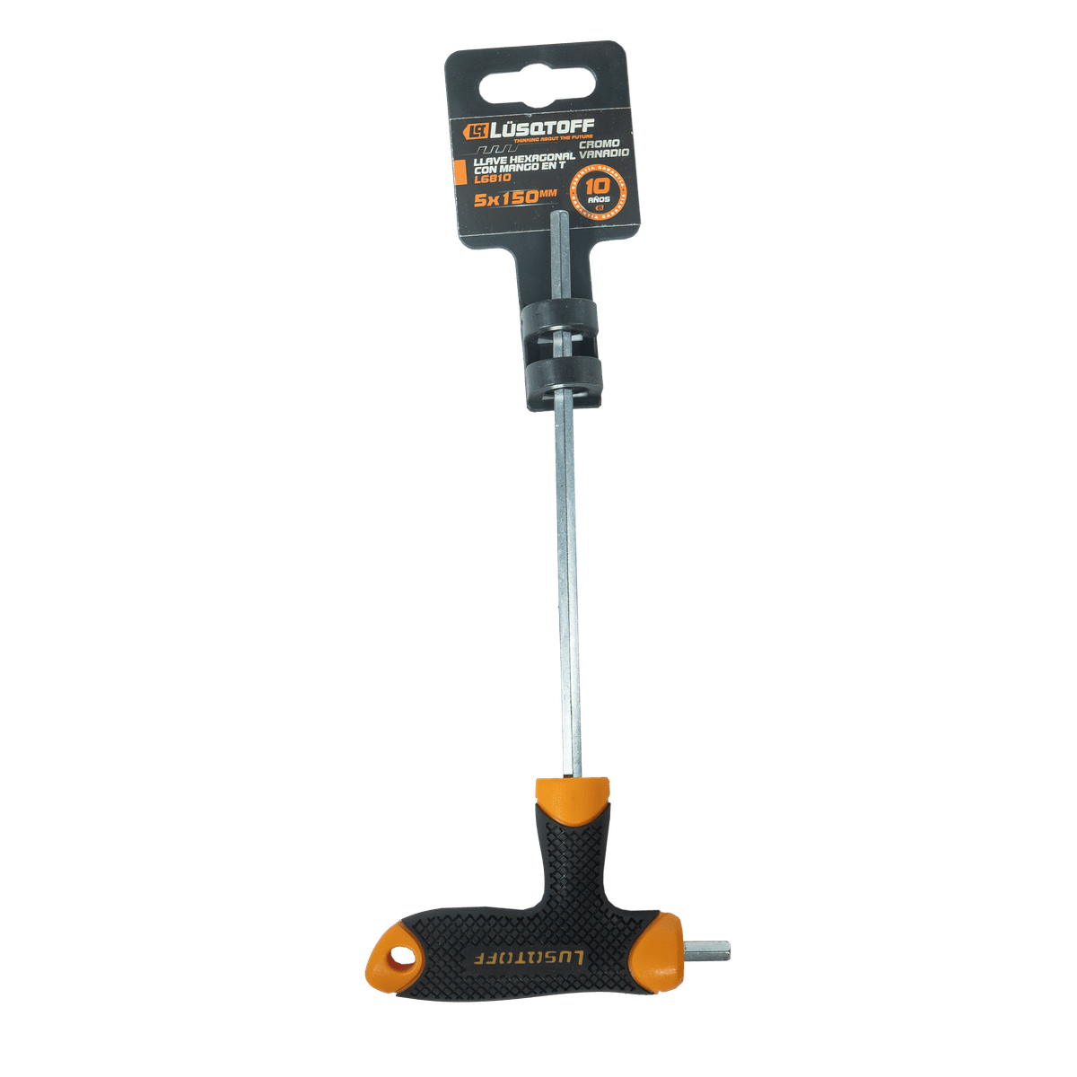 Llave Hexagonal Allen Mango T 5x150mm Cromo Vanadio L6810 - Lusqtoff