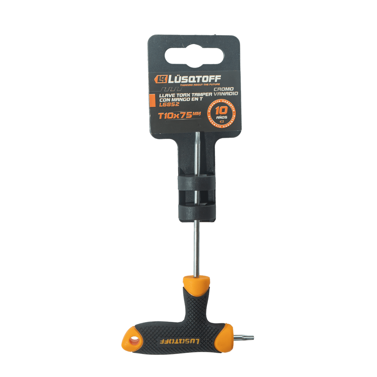 Llave Torx Tamper Mango T T10 75mm Cromo Vanadio L6852 - Lusqtoff