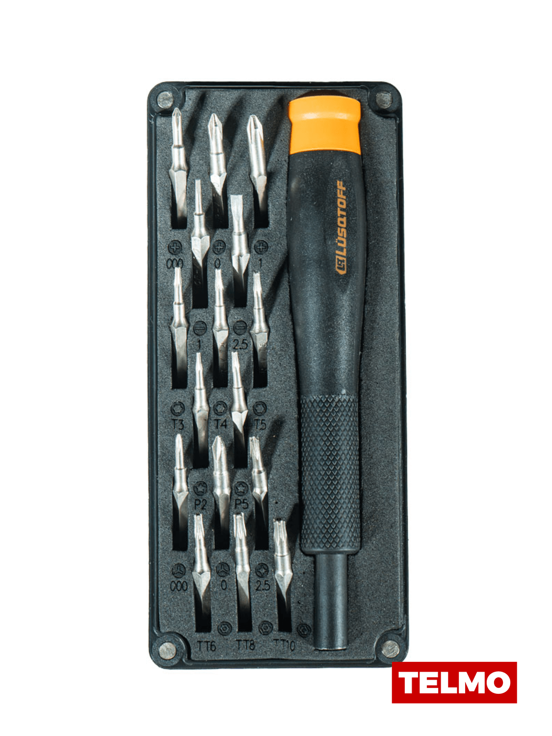 Destornillador Precisión Pentalobe Tri-Wing Torx Seguridad Imantado 17 Piezas L6929 - Lusqtoff, foto real