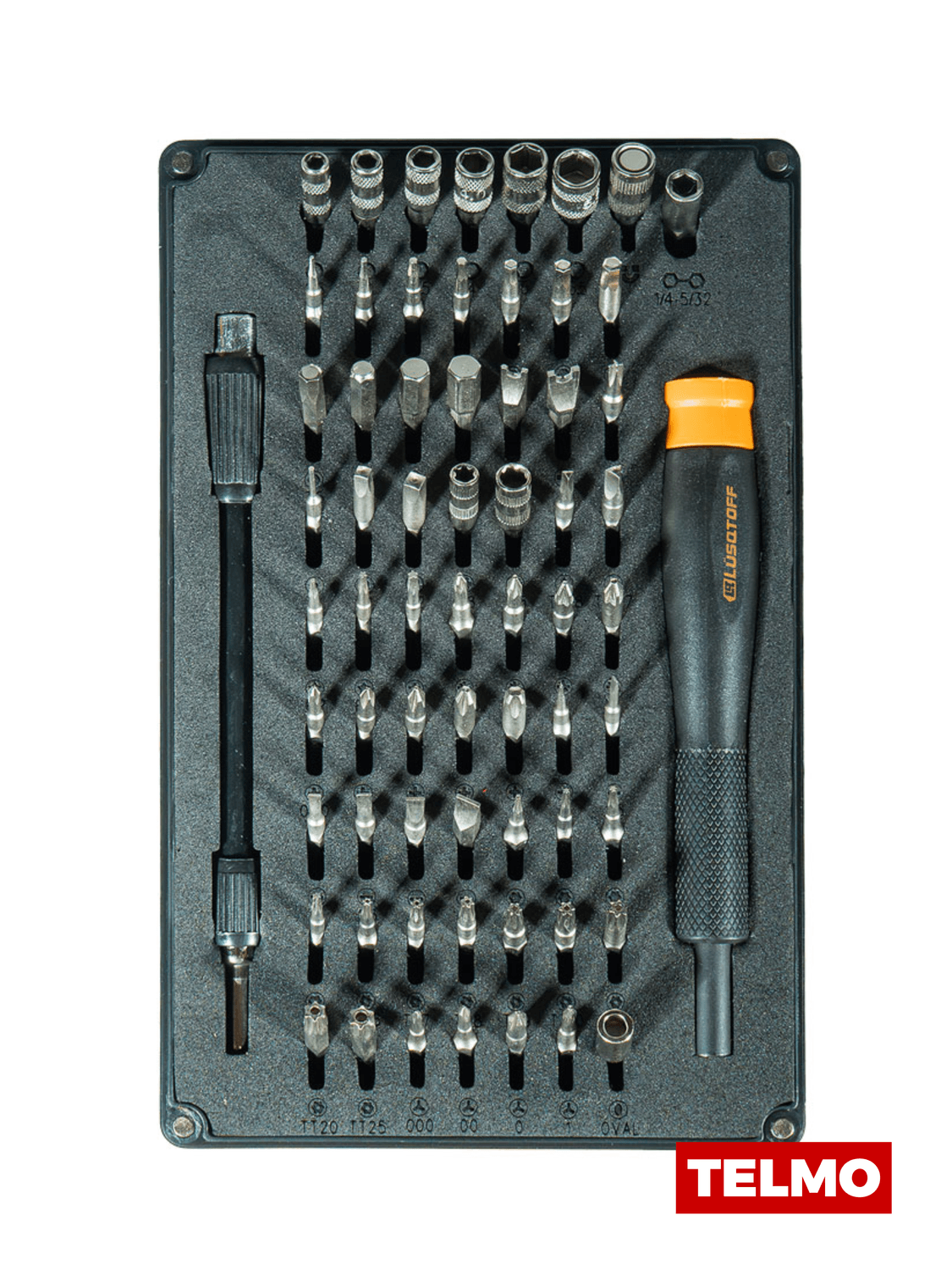 Destornillador Precisión Pentalobe Tri-Wing Torx Seguridad Imantado 66 Piezas L6930 - Lusqtoff, foto real