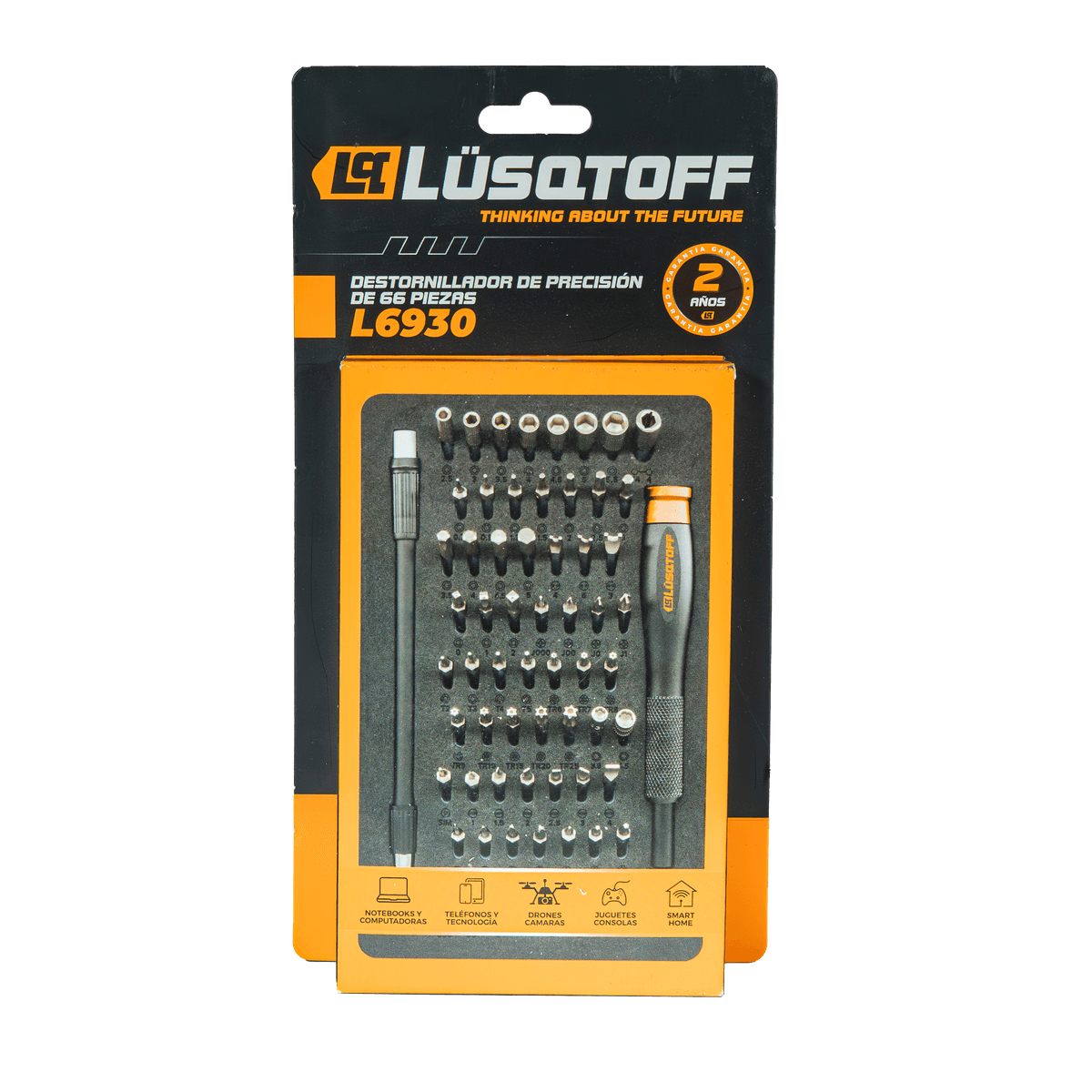 Destornillador Precisión Pentalobe Tri-Wing Torx Seguridad Imantado 66 Piezas L6930 - Lusqtoff