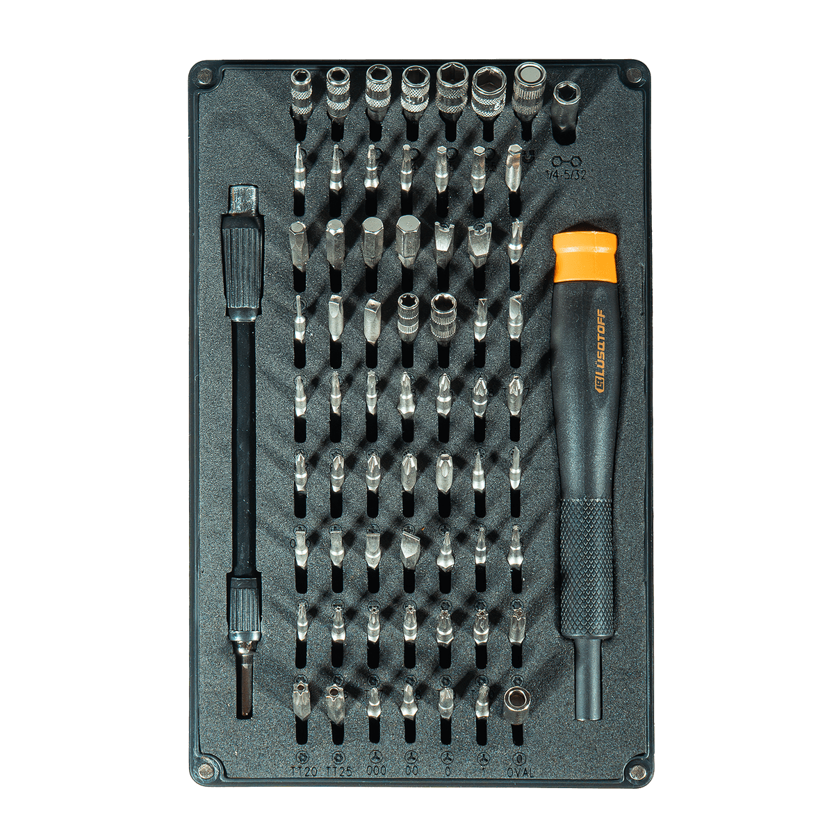 Destornillador Precisión Pentalobe Tri-Wing Torx Seguridad Imantado 66 Piezas L6930 - Lusqtoff