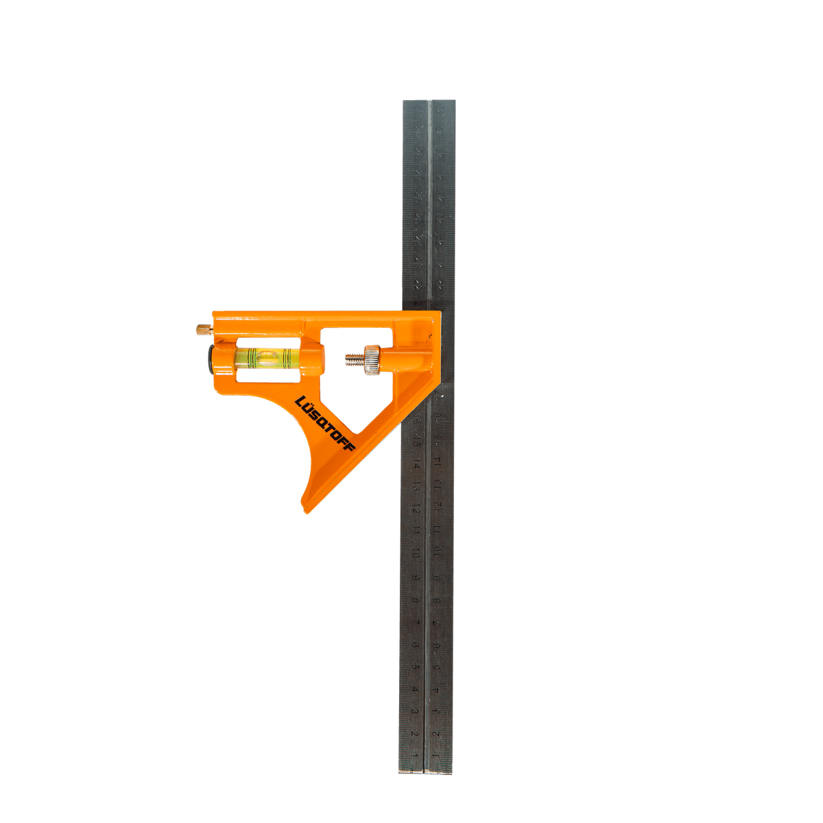Escuadra Combinada Punzón 12" 300mm 45° 90° Nivel Burbuja Acero Inoxidable L7016 - Lusqtoff