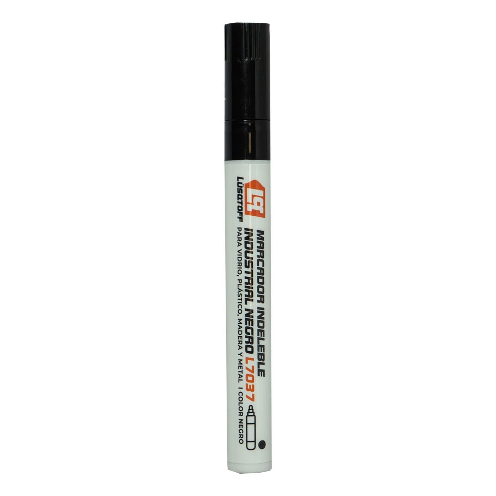Marcador Indeleble Industrial Negro Punta 3,8mm L7037 - Lusqtoff