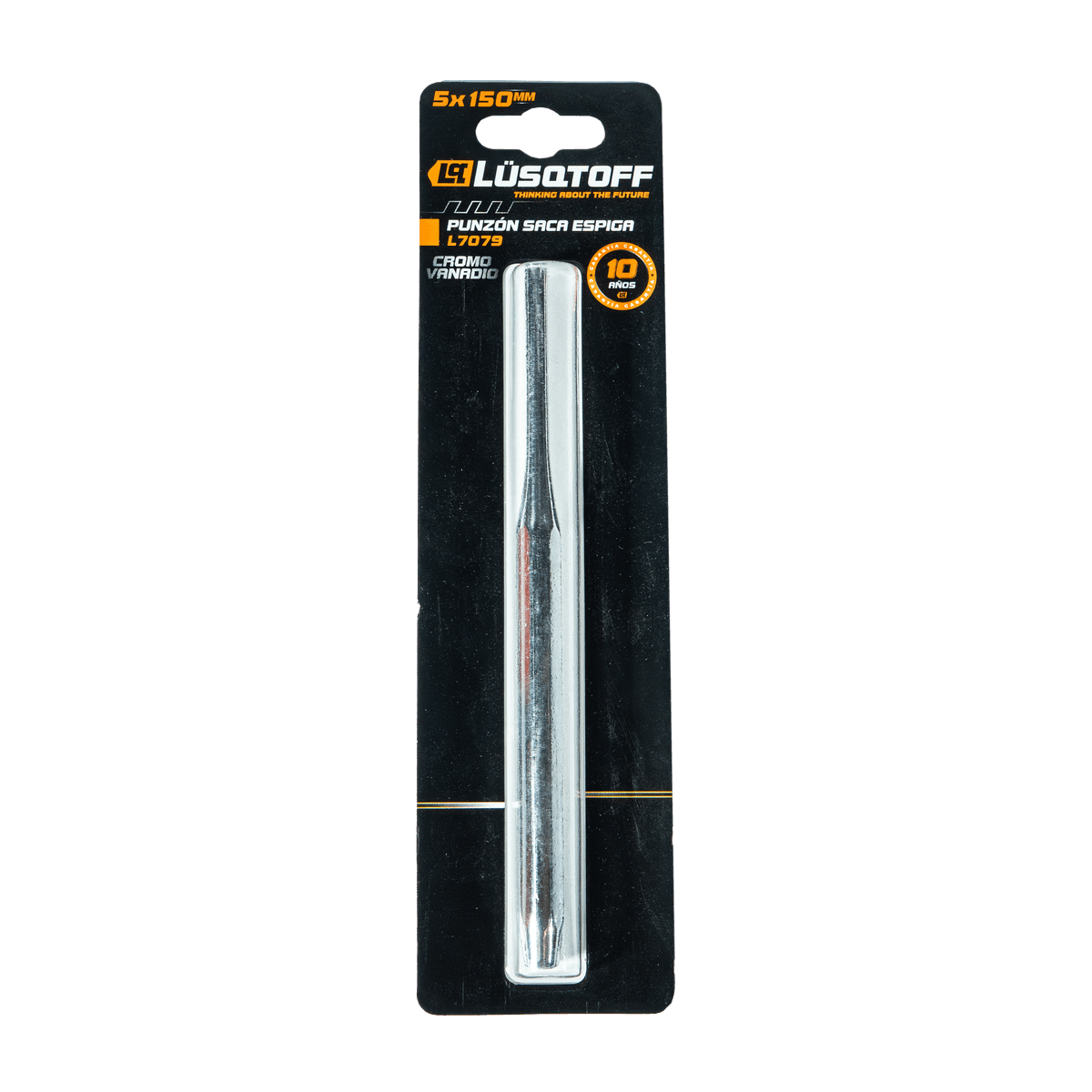 Punzón Saca Espiga 5mm Cromo Vanadio Cuerpo Hexagonal L7079 - Lusqtoff