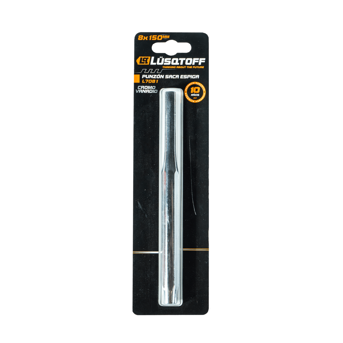 Punzón Saca Espiga 8mm Cromo Vanadio Cuerpo Hexagonal L7081 - Lusqtoff