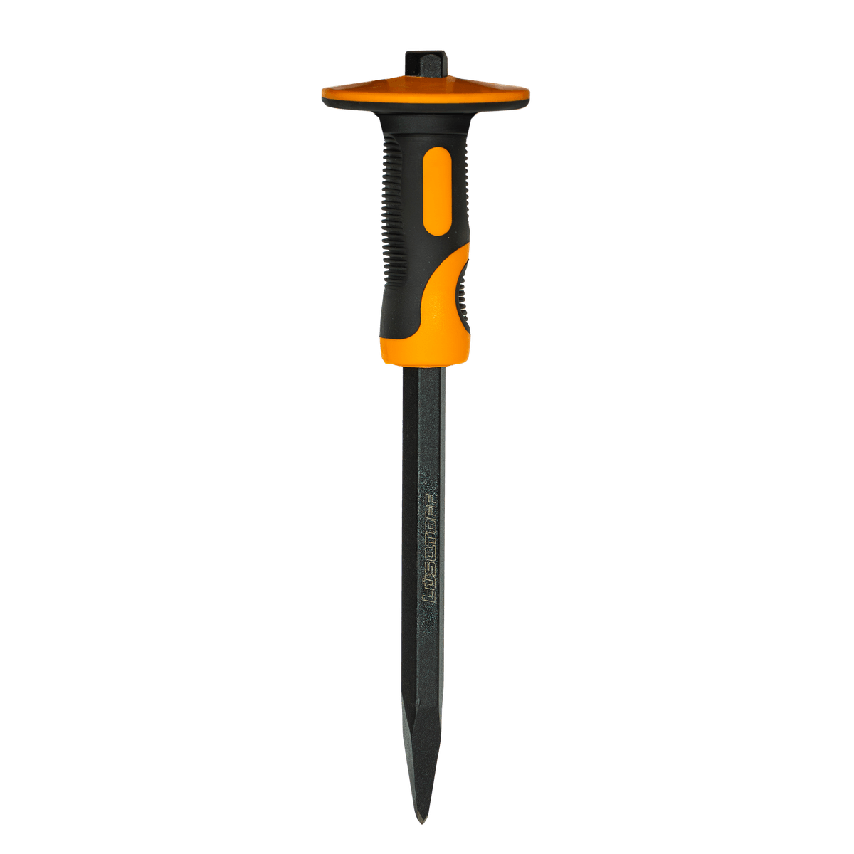 Cincel Punta 5/8" 300mm Acero 45# Carbono Mango Bimaterial Tope L7160 - Lusqtoff