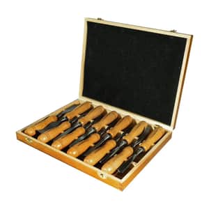 Gubias 215mm Set 12 Piezas Acero Profesional Estuche De Madera L7305 - Lusqtoff