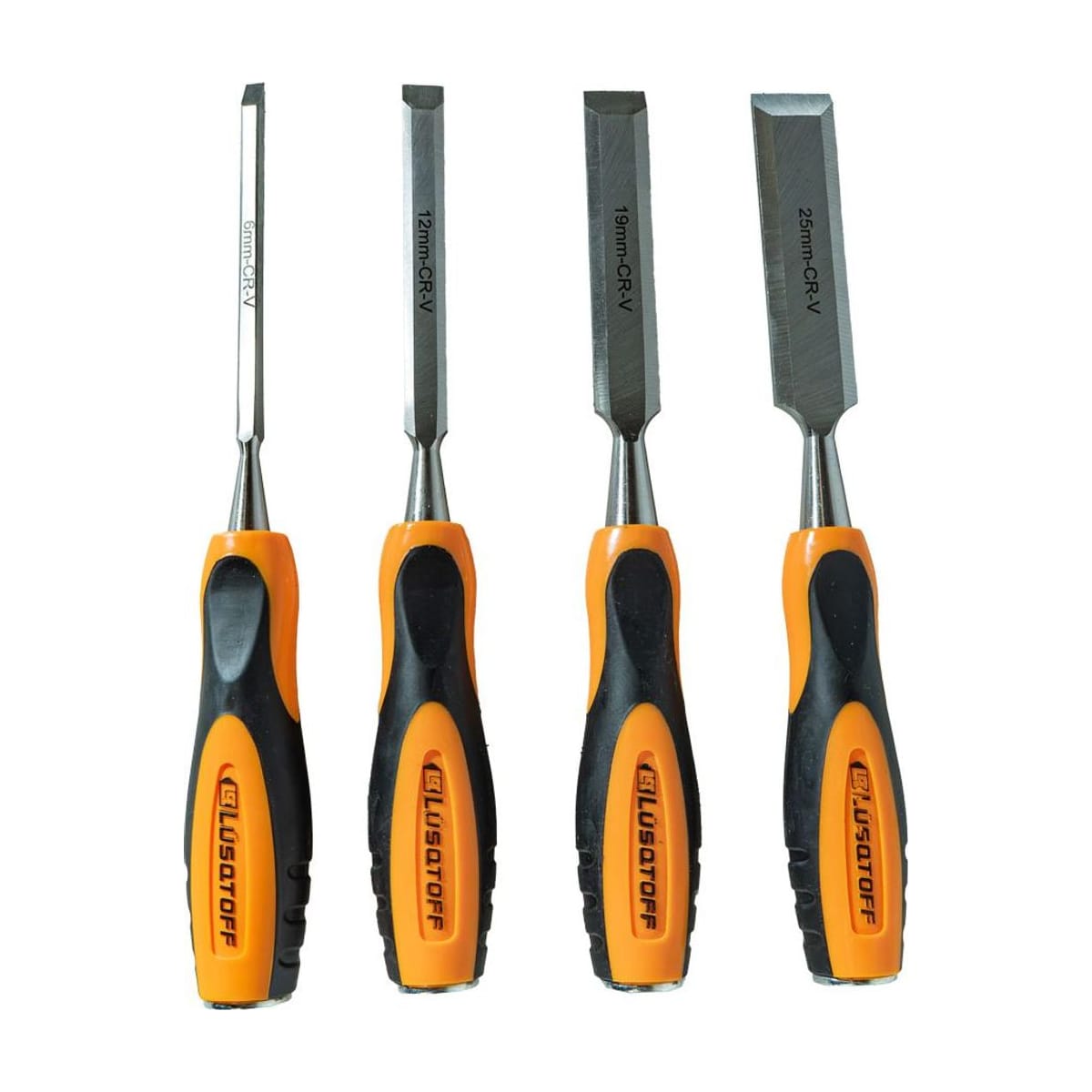 Formones de Madera x4 6-12-19-25mm L7310 - Lusqtoff