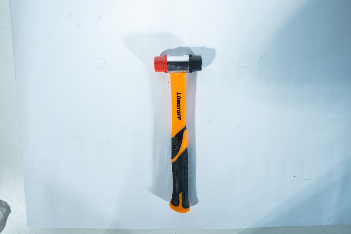 Martillo PVC Maza 30mm Cabeza Acero Extremos PVC Mango Fibra Vidrio L7550 - Lusqtoff