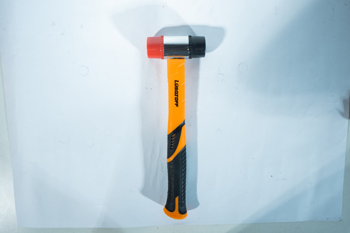 Martillo PVC Maza 40mm Cabeza Acero Extremos PVC Mango Fibra Vidrio L7552 - Lusqtoff