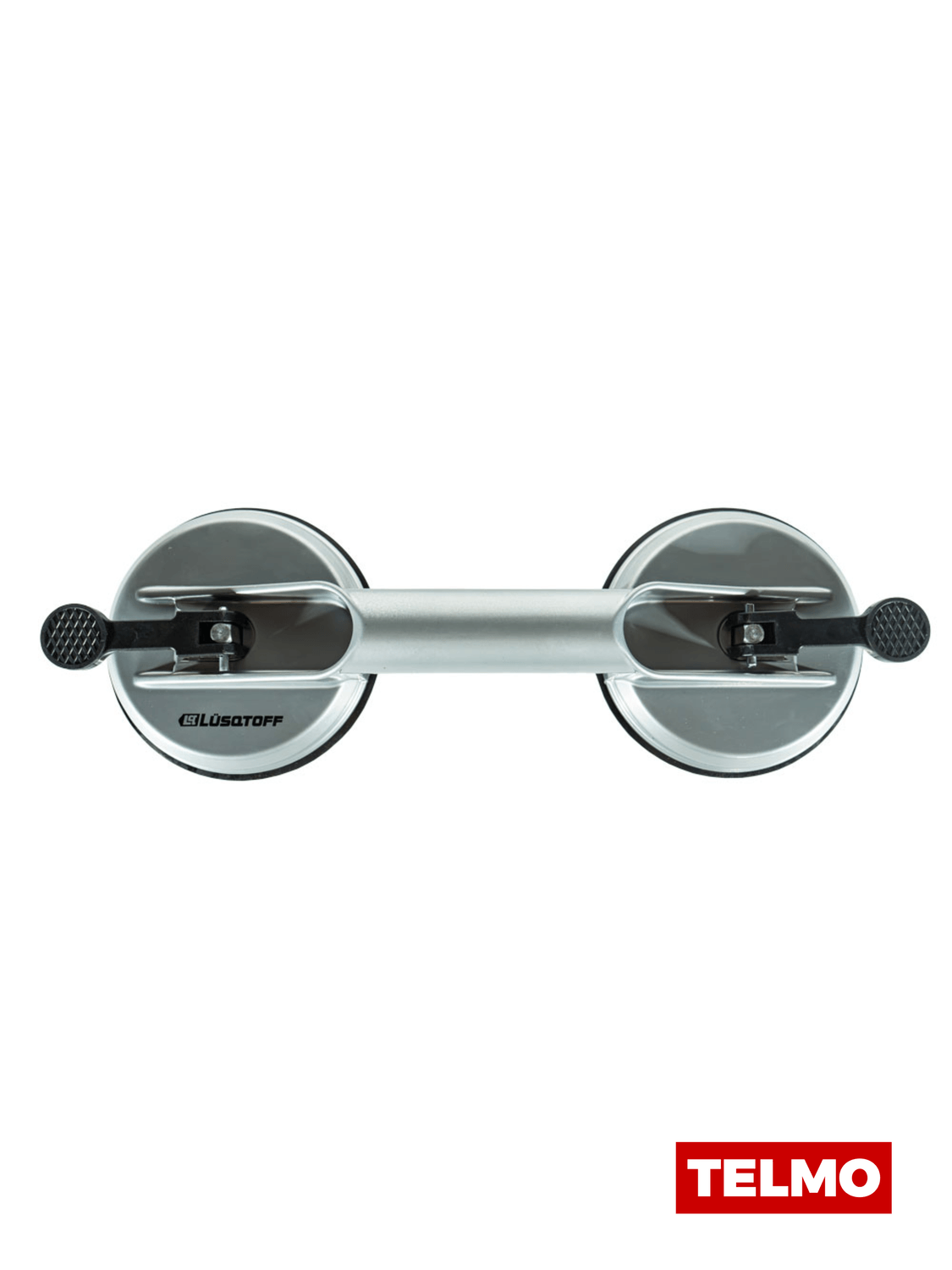 Ventosa Doble Aluminio Vidrio Porcelanato 70Kg 120mm L7602 - Lusqtoff, foto real