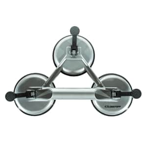 Ventosa Triple Aluminio Vidrio Porcelanato 120Kg 120mm L7604 - Lusqtoff