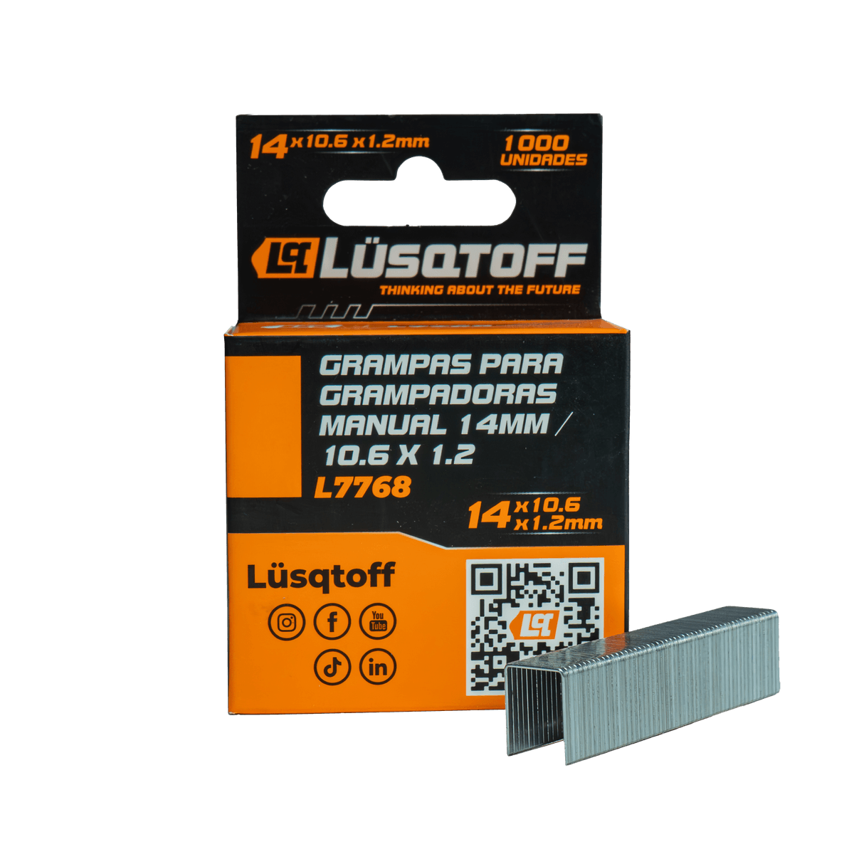 Grampas Grampadora Manual 14mm 10.6x1.2mm L7768 - Lusqtoff