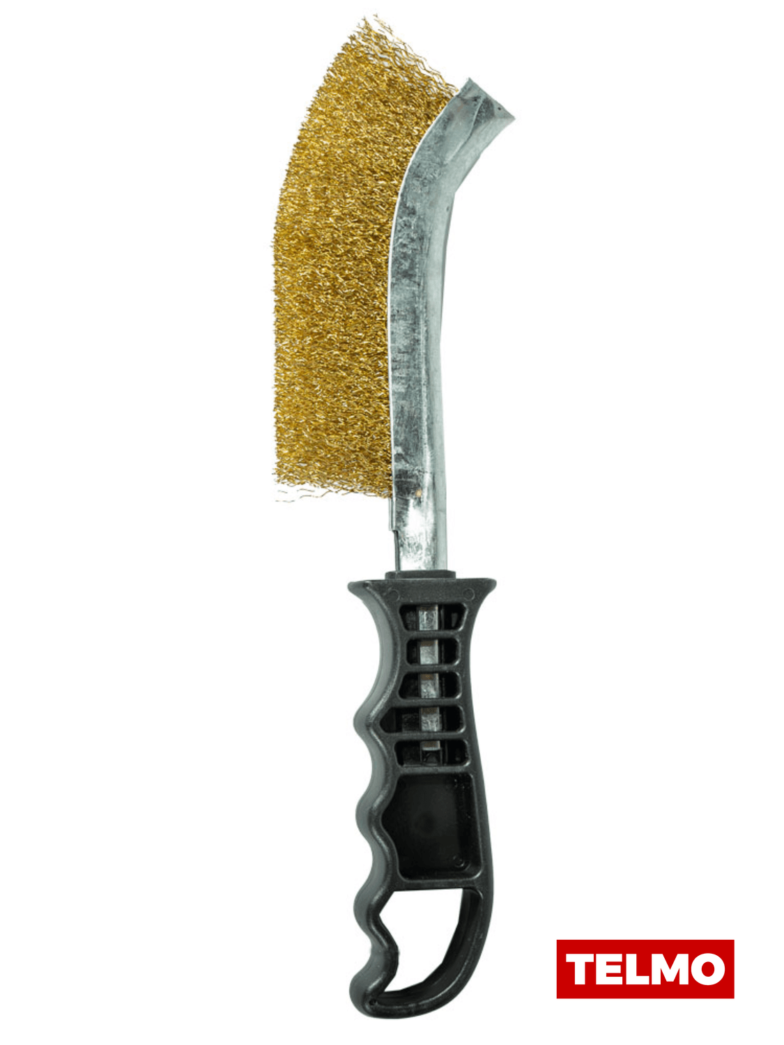 Cepillo Curvo Alambre Acero Inoxidable Bronceado 250mm 10" L7804 - Lusqtoff, foto real