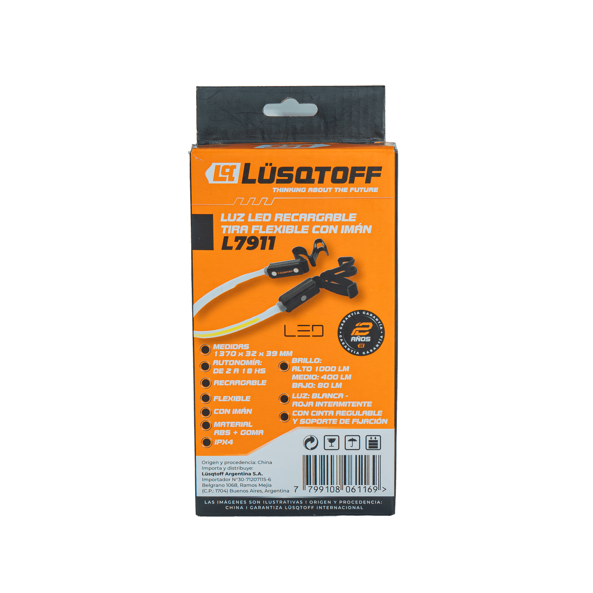 Luz LED Recargable Tira Flexible Con Imán L7911 - Lusqtoff