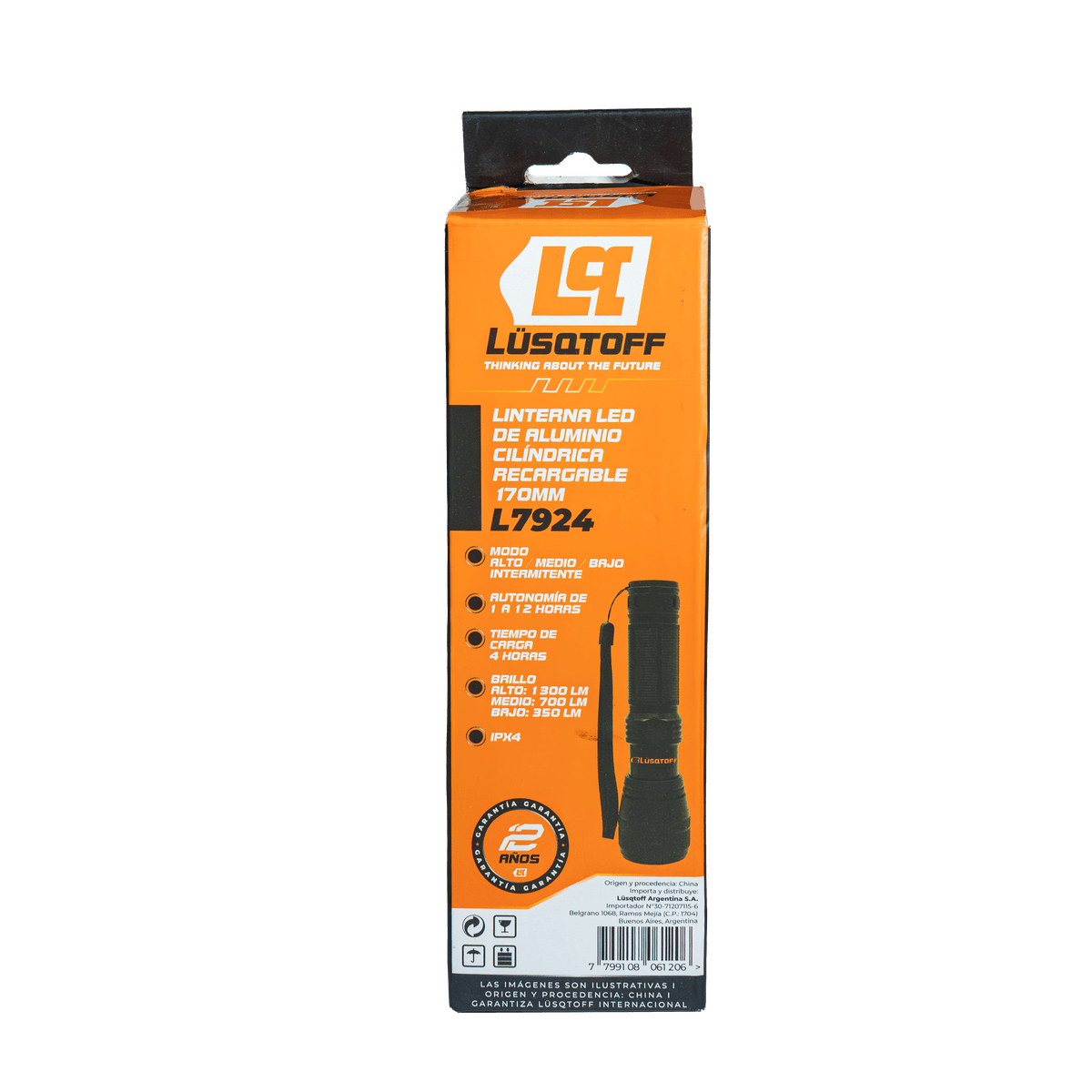 Linterna LED Aluminio 6000 Lúmenes 170mm L7924 - Lusqtoff