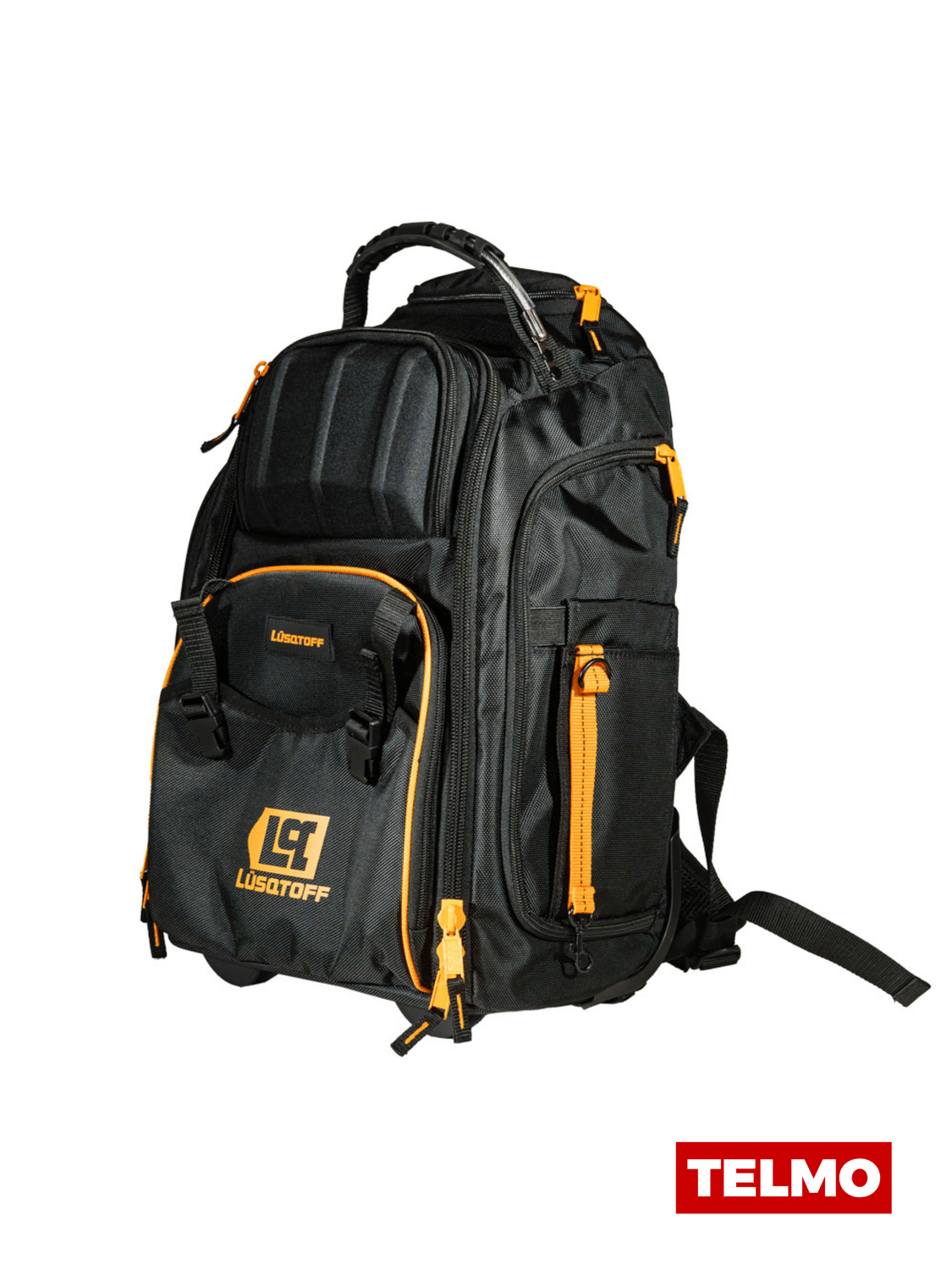 Mochila Porta Herramientas Trolley Ruedas Carga 25kg 14 Bolsillos L8020 - Lusqtoff, foto real