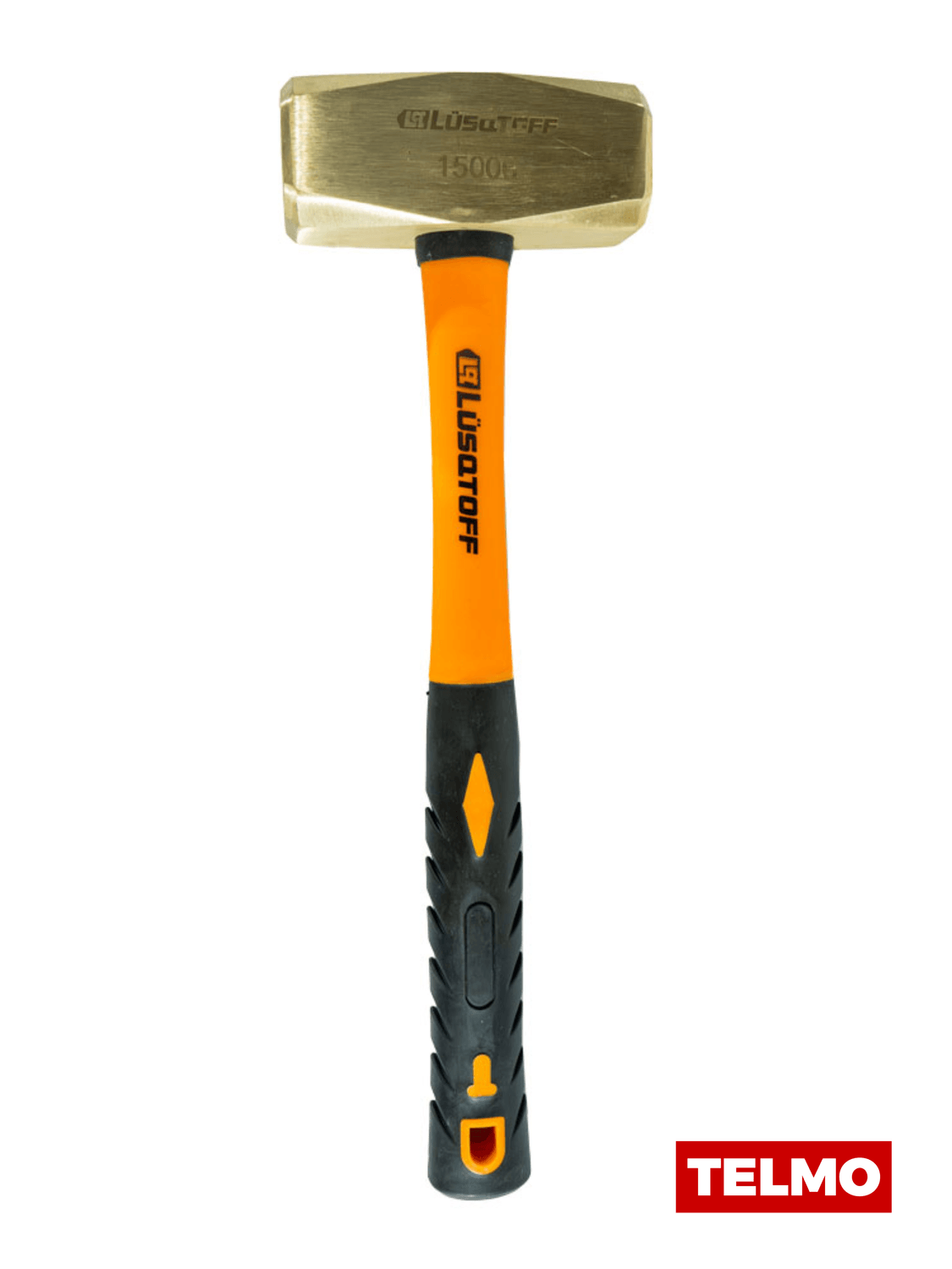 Maza Antichispa Bronce Aluminio 1500g Mango Fibra L8804 - Lusqtoff, foto real