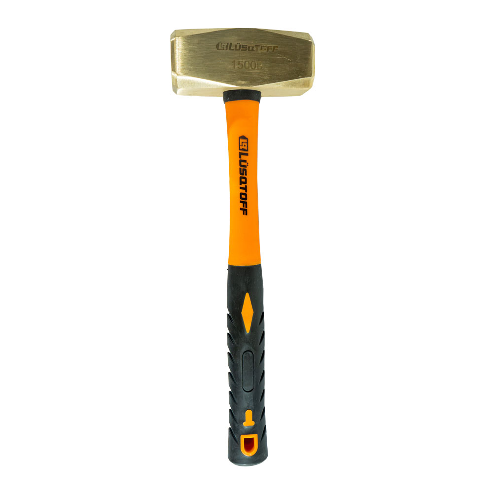 Maza Antichispa Bronce Aluminio 1500g Mango Fibra L8804 - Lusqtoff
