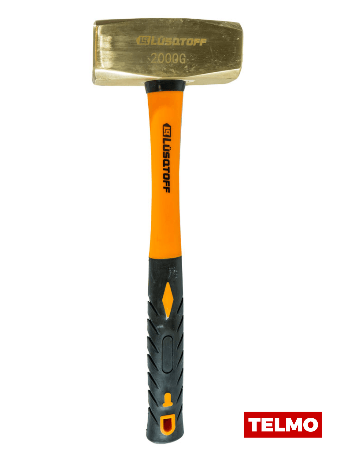 Maza Antichispa Bronce Aluminio 2000g Mango Fibra L8806 - Lusqtoff, foto real