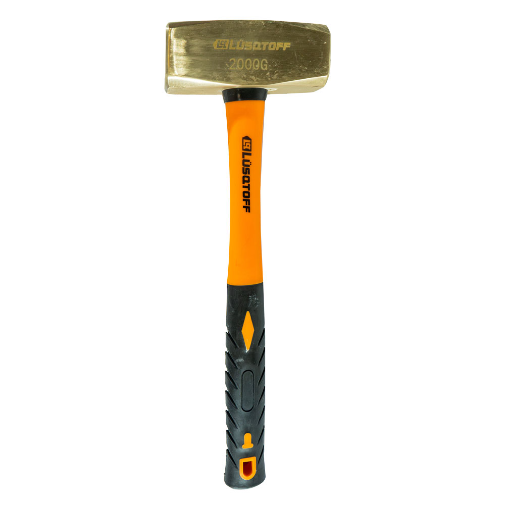 Maza Antichispa Bronce Aluminio 2000g Mango Fibra L8806 - Lusqtoff