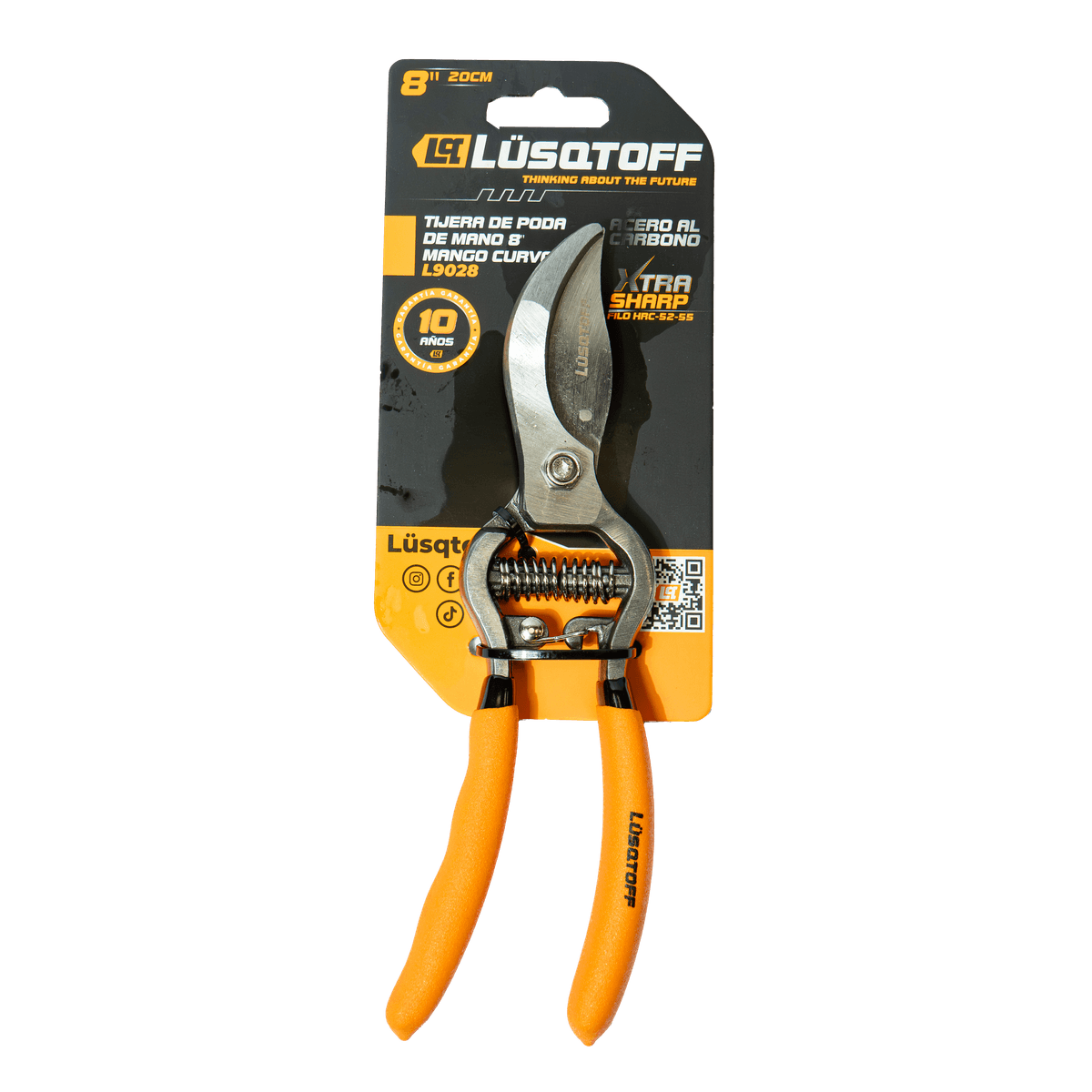 Tijera De Poda Mango Curvo 8" L9028 - Lusqtoff