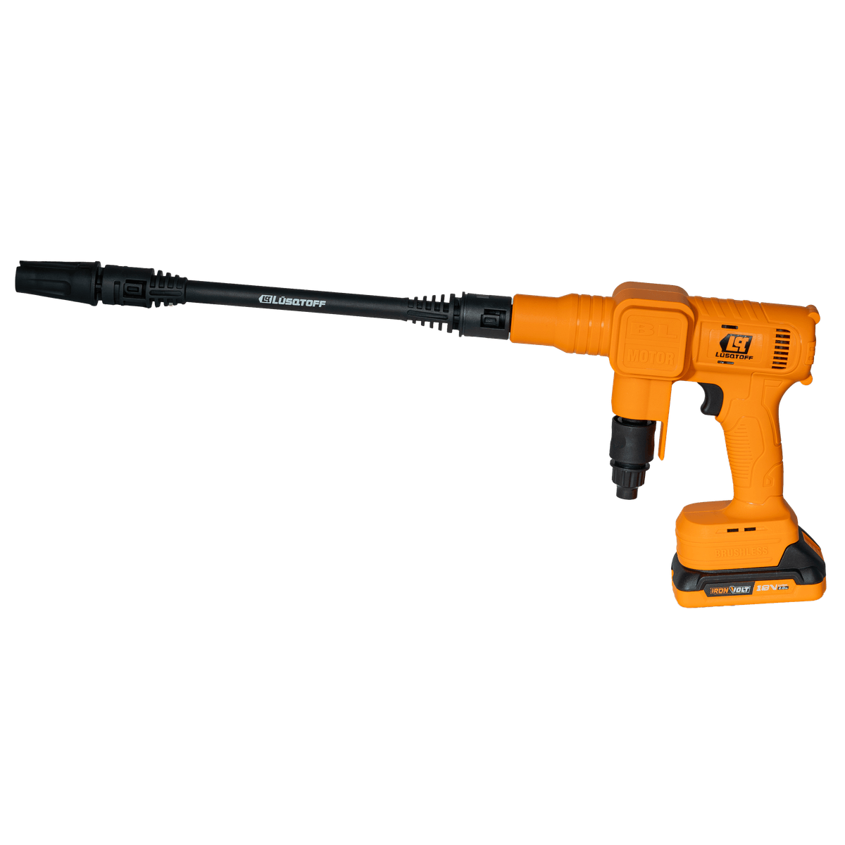 Hidrolavadora A Batería Brushless 18V 30 Bar 3,6 L/min + 2 Baterías 2Ah + Cargador + Maletín LAPL3.6-8BK - Lusqtoff