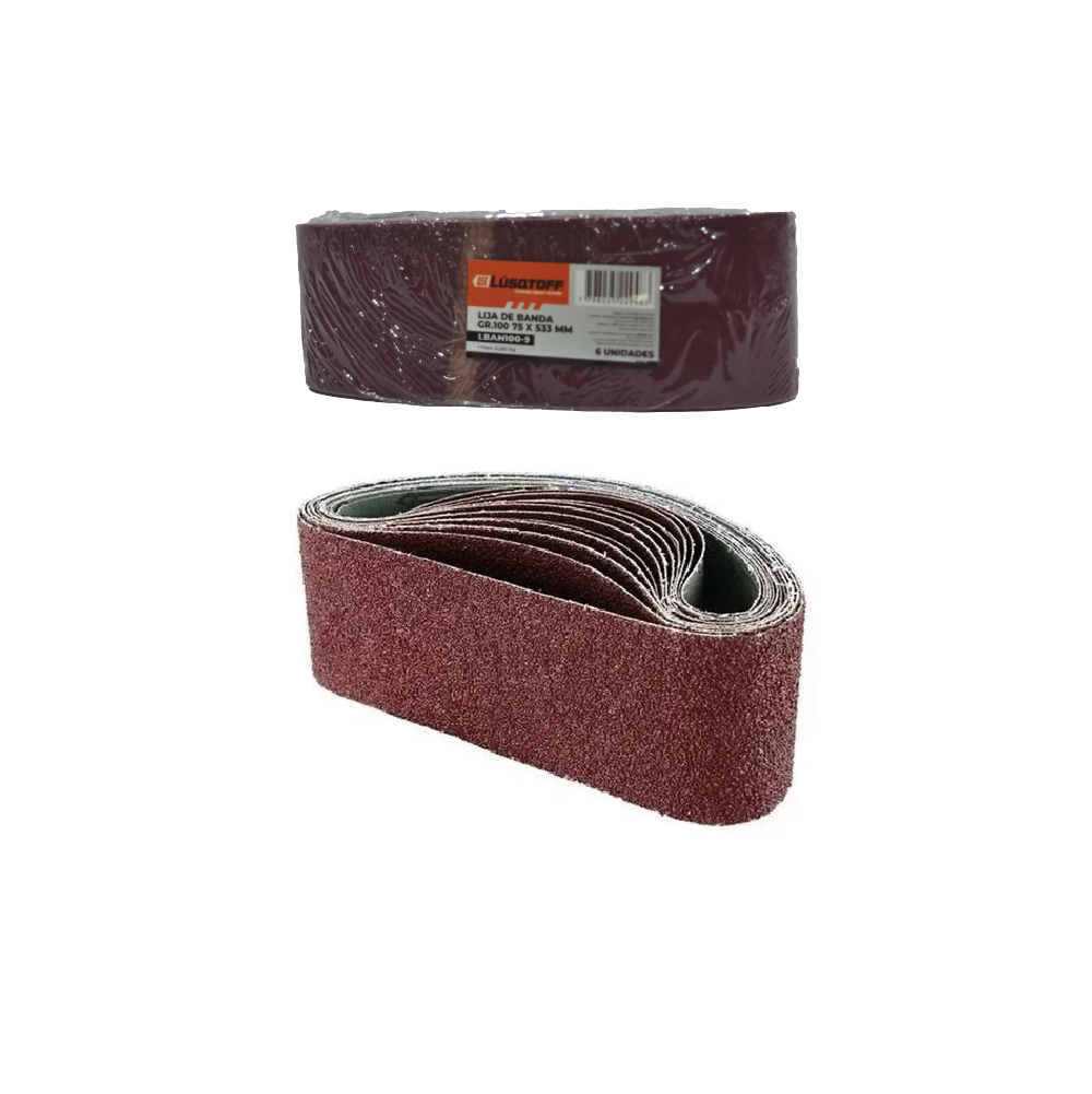 Lija de Banda 75x533mm Grano 100 LBAN100-9 - Lusqtoff