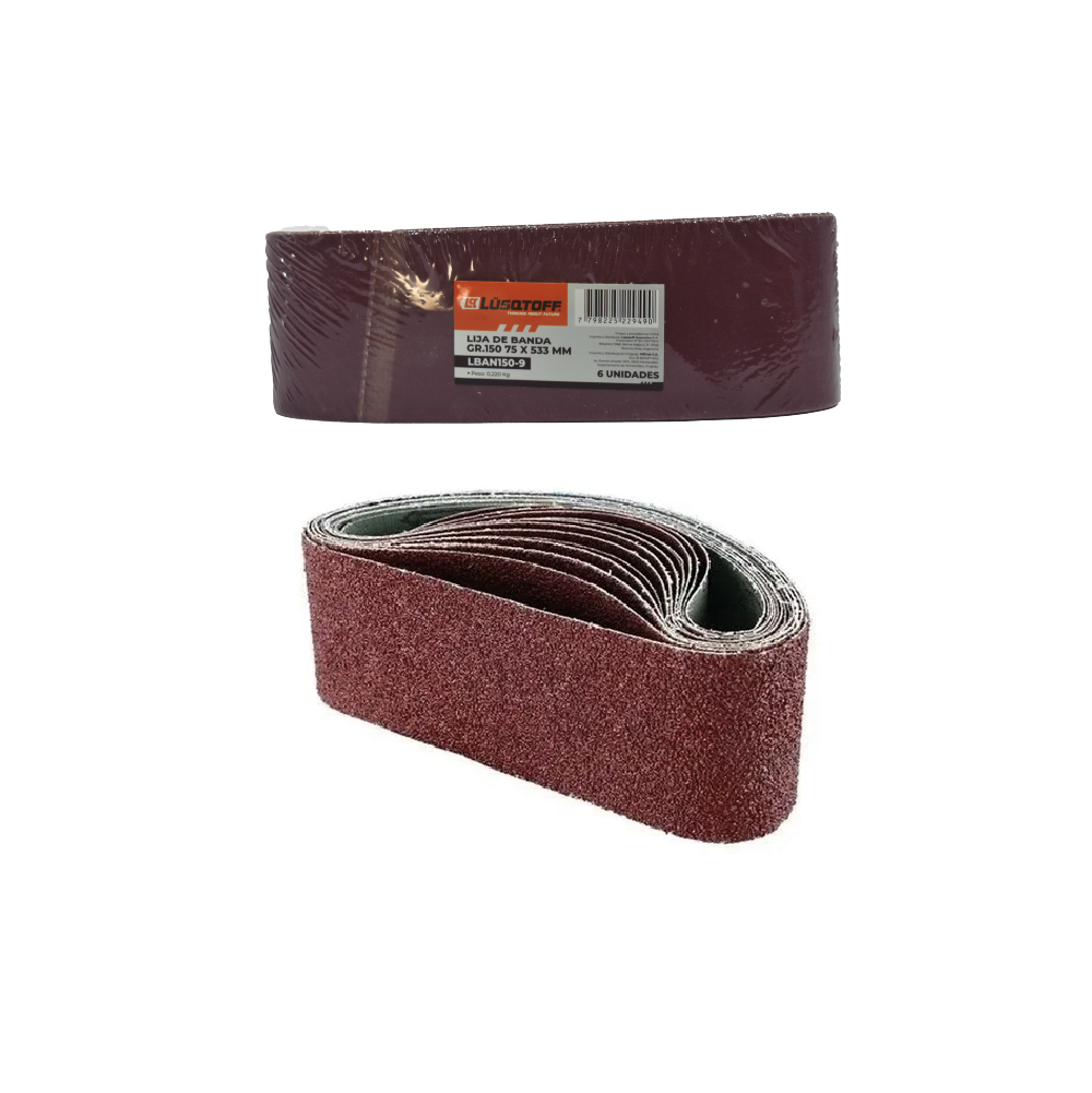 Lija de Banda 75x533mm Grano 150 LBAN150-9 - Lusqtoff