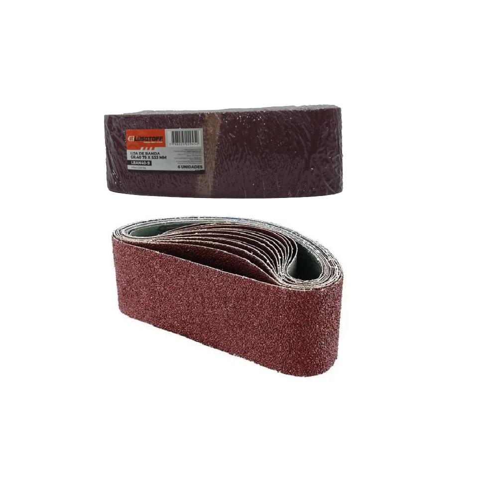 Lija de Banda 75x533mm Grano 40 LBAN40-9 - Lusqtoff