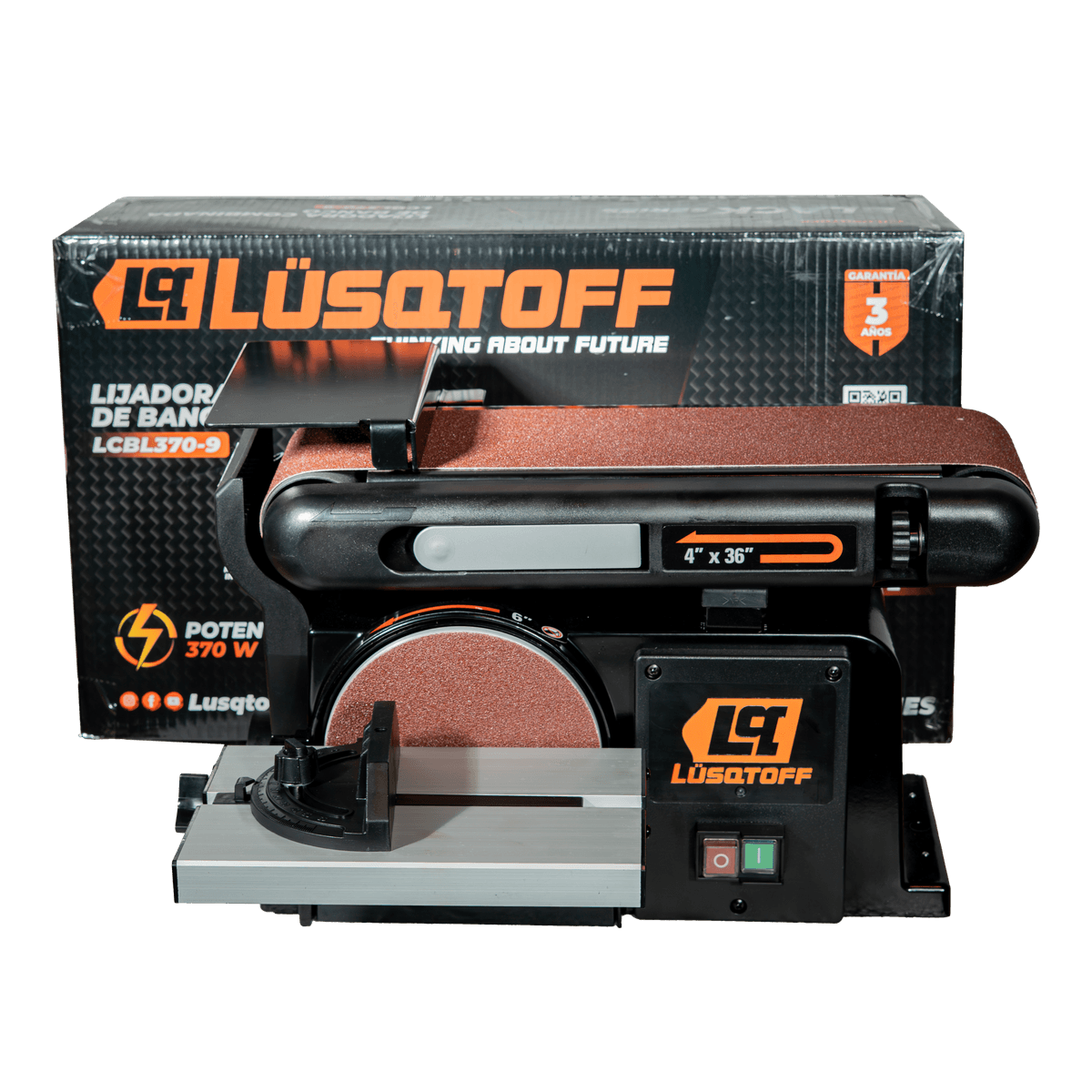Lijadora Combinada De Banco 370W LCBL370-9 - Black Series