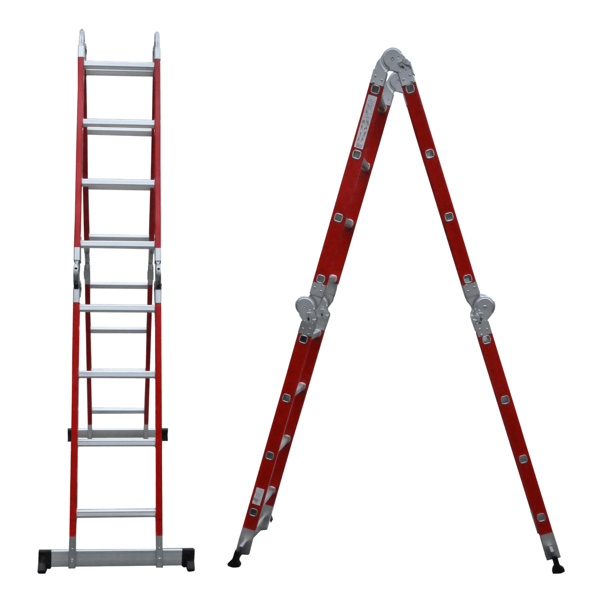 Escalera Dieléctrica Plegable 4x4 4.70m 16 Escalones LE400DIE - Lusqtoff