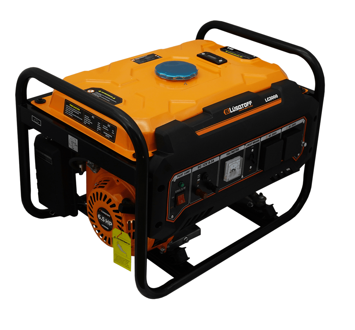 Generador Naftero 4 Tiempos 2.5 KVA Nominal 2.8 KVA Máxima 196cc Arranque Manual Tanque 15L LG3000 - Lusqtoff