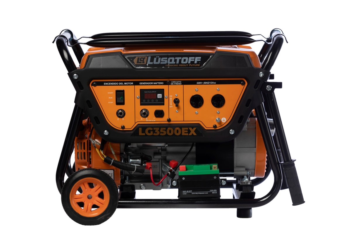 Generador Naftero 4T 3500W 7HP Arranque Eléctrico Monofásico LG3500EX - Lusqtoff