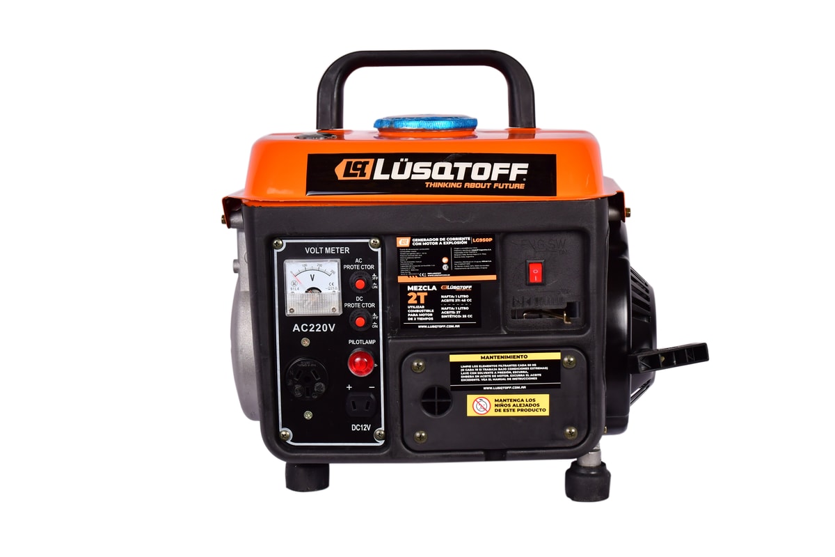 Generador Naftero 2 Tiempos 0.8 KVA Máxima 0.65 KVA Nominal 220V Arranque Manual Tanque 4L LG950P - Lusqtoff