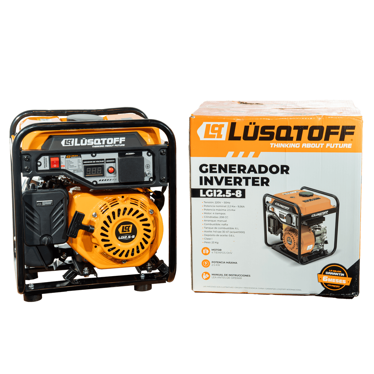 Generador Inverter Naftero 2,5kW Motor 4T OHV 208cc LGI2.5-8 - Lusqtoff