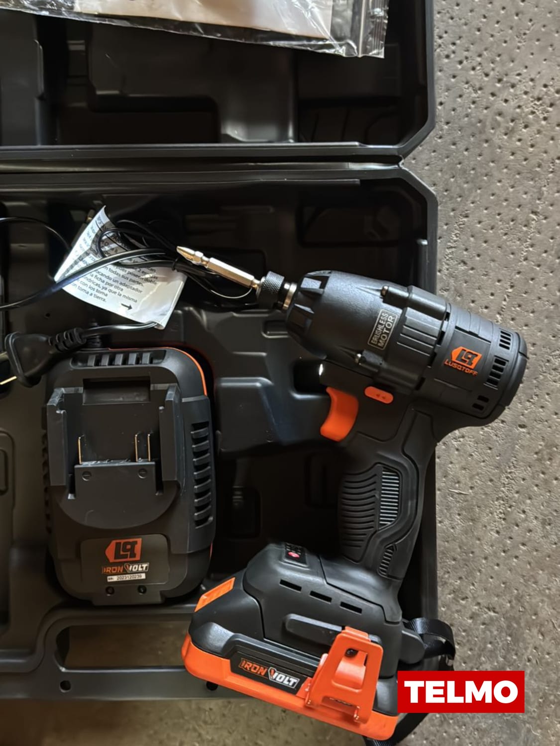 Atornillador de Impacto A Batería 1/4" Hexagonal Brushless 260Nm 18V + 2 Baterías 2Ah + Cargador + Maletín LIL260-9BK - Lusqtoff, foto real
