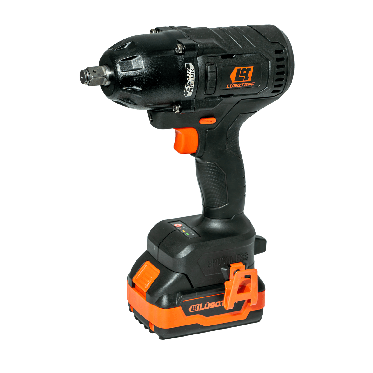 Llave de Impacto Brushless 18V 750Nm 1/2" + 2 Baterías 4Ah + Cargador + Maletín LIL800-9BK - Lusqtoff