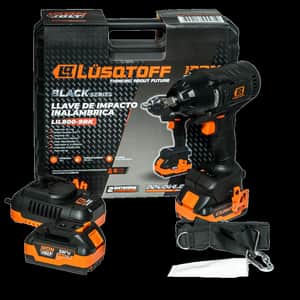 Llave de Impacto Brushless 18V 750Nm 1/2" + 2 Baterías 4Ah + Cargador + Maletín LIL800-9BK - Lusqtoff